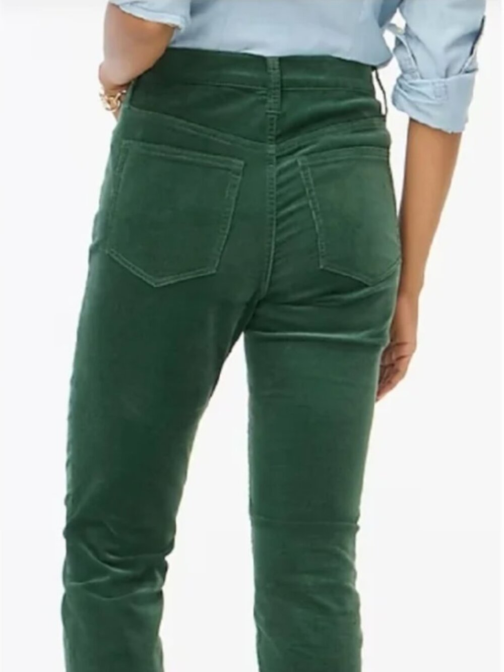 J. Crew Dark Green Corduroy Skinny Pants